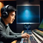 Li Ronghao의 음악 프로듀서로서의 업적 - **Prompt 1: The Visionary Producer in the Studio**
    A focused Li Ronghao in a sophisticated, mode...