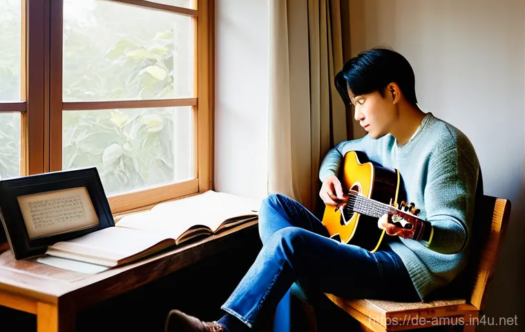 Li Ronghao의 음악 프로듀서로서의 업적 - **Prompt 2: The Charismatic Performer and Guitar Master**
    Li Ronghao is on a vibrant concert sta...